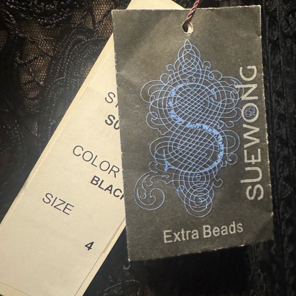 Sue Wong Black Lace Mini Dress - Picture 4 of 5